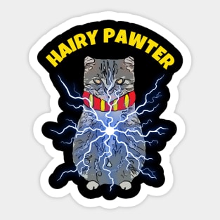 Wizard Cat Hairy Pawter Sticker